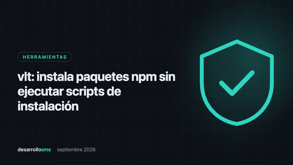 Tarjeta del articulo sobre vlt, el gestor de paquetes que no ejecuta scripts